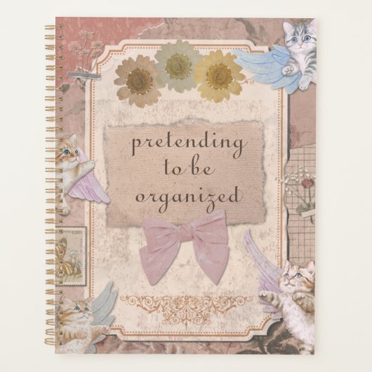 Custom Y2K Coquette Ästhetische Funny Cat Girl Pin Planer (Vorderseite)