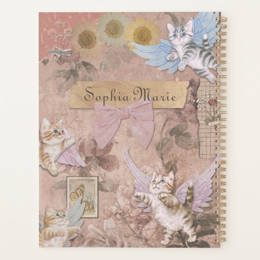 Custom Y2K Coquette Ästhetische Funny Cat Girl Pin Planer (Rückseite)