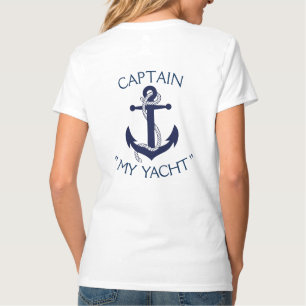 Custom Yacht Anchor "Your Name Here" T - Shirt