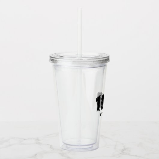 Custom Year - 1986 Club - einfach schwarz Acryltrinkbecher (Rechts)