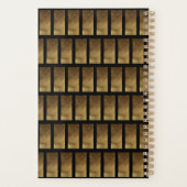 Custom Year 2019 Black Gold Monogram I Elegant Planer (Rückseite)