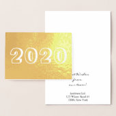 Custom Year 2020 Happy New Year Numbers Folienkarte (Anzeige)