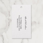 Custom Year 2022 Moderne Typografie Elegant Geschenkanhänger (Rückseite)