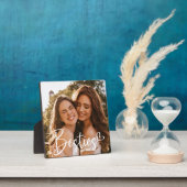 Custom Year Besties BESTE FREUNDIN Modernes Script Fotoplatte (InSitu)