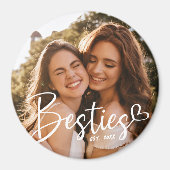 Custom Year Besties BESTE FREUNDIN Modernes Script Magnet (Vorne)