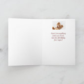 Custom Year Birthday Cute Dog Puppy Pet Karte (Innenseite)