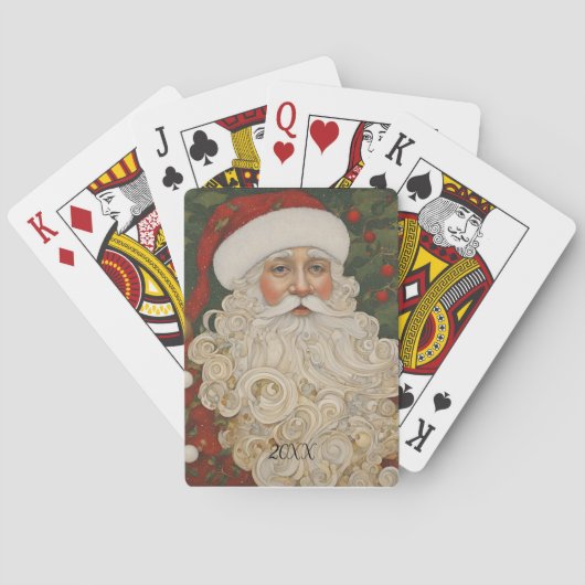 Custom Year Boho Santa Claus Spielkarten (Rückseite)