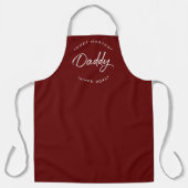 Custom Year Chef Master Daddy Red Personalized Schürze (Vorderseite)