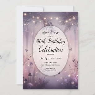 Custom Year Ethereary Fairy Lights Forest Geburtst Einladung