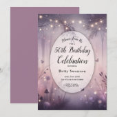 Custom Year Ethereary Fairy Lights Forest Geburtst Einladung (Vorne/Hinten)