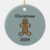 Custom Year Gingerbread man Ornament (Hinten)