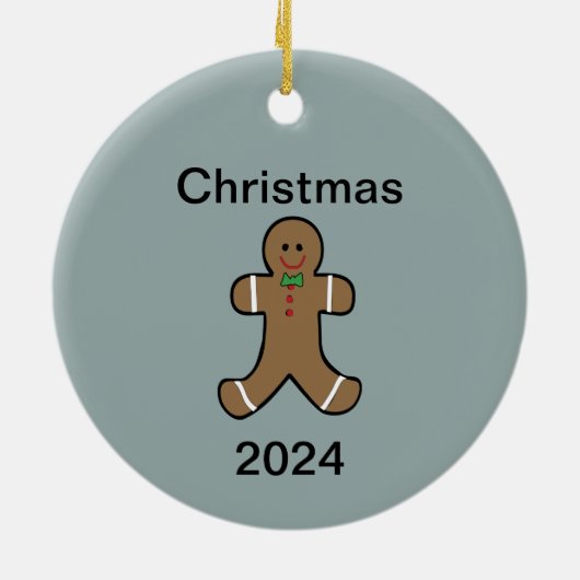 Custom Year Gingerbread man Ornament (Hinten)