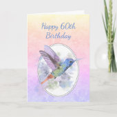 Custom Year Happy Birthday 60. Hummingbird Bird Programm (Vorderseite)