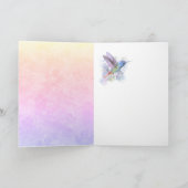 Custom Year Happy Birthday 80th Hummingbird Bird Programm (Innenseite)