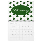 Custom Year Irish Kleeblatt Pattern Modern 2020 Kalender (Feb 2026)