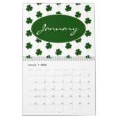 Custom Year Irish Kleeblatt Pattern Modern 2020 Kalender (Jan 2026)