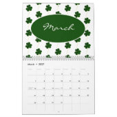 Custom Year Irish Kleeblatt Pattern Modern 2020 Kalender (Mär 2027)