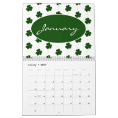 Custom Year Irish Kleeblatt Pattern Modern 2020 Kalender (Jan 2027)