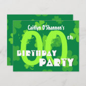 Custom Year Kleeblatts Birthday Party V01 Einladung (Vorne/Hinten)