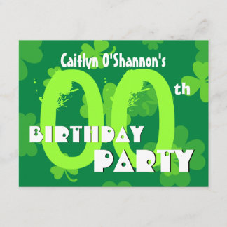 Custom Year Kleeblatts Birthday Party V01 Einladung