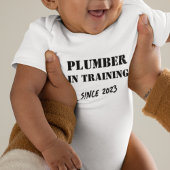 Custom Year "Klempner in Training Tradie Baby Strampler