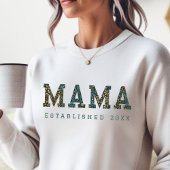 Custom Year - Mama Blue Florals Sweatshirt