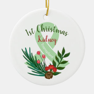 Custom Year & Transplant Tyoe Weihnachten Keramik Ornament