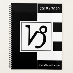 Custom Year Zodiac Schild Kapricorn Schwarz und We Planer