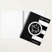Custom Year Zodiac Sign Aries Schwarz-Weiß Planer (Anzeige)