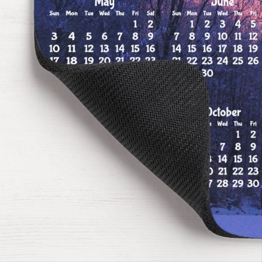 Custom Yearly Calendar 2015 Mouse Pads Winter Mousepad (Ecke)
