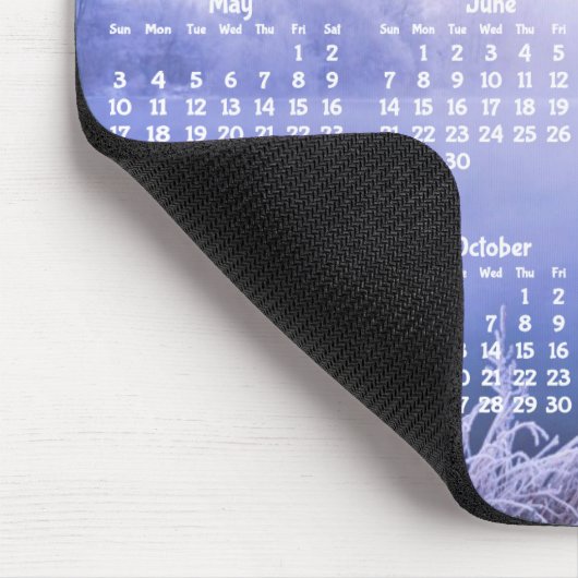 Custom Yearly Calendar 2015 Mouse Pads Winter Mousepad (Ecke)