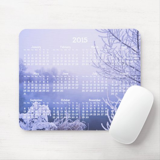 Custom Yearly Calendar 2015 Mouse Pads Winter Mousepad (Mit Mouse)