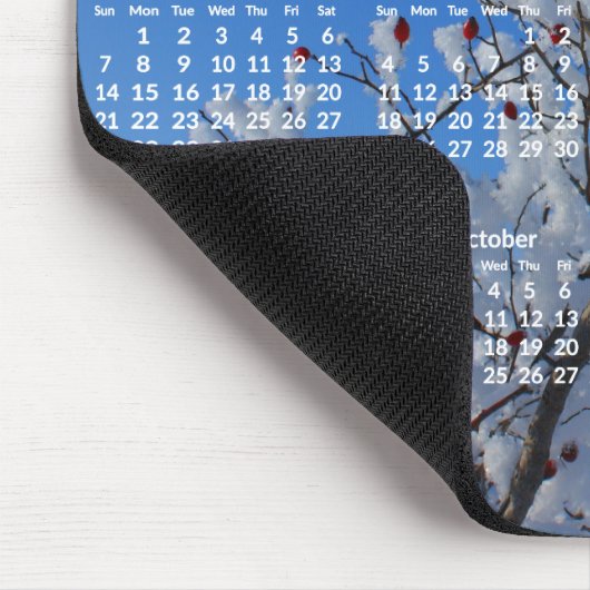 Custom Yearly Calendar 2017 Mouse Pads Winter Mousepad (Ecke)