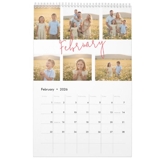 Custom Yearly Wall Calendar with Your Pictures Kalender (Feb 2026)