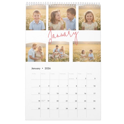 Custom Yearly Wall Calendar with Your Pictures Kalender (Jan 2026)