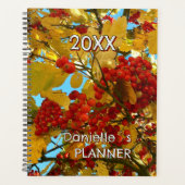 Custom Yellow Blätter Red Berry Tree Crown Foto - Planer (Vorderseite)