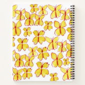 Custom Yellow Butterfly Sketchbook Notizblock (Rückseite)