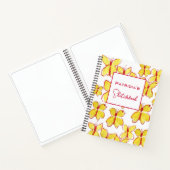 Custom Yellow Butterfly Sketchbook Notizblock (Innenseite)