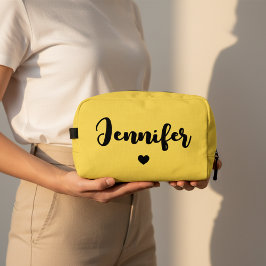 Custom Yellow Cosmetic Bag for Her, Mom or Girls Waschbeutel
