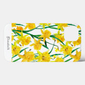 Custom Yellow Daffodil Muster Case-Mate iPhone Hülle (Rückseite (Horizontal))