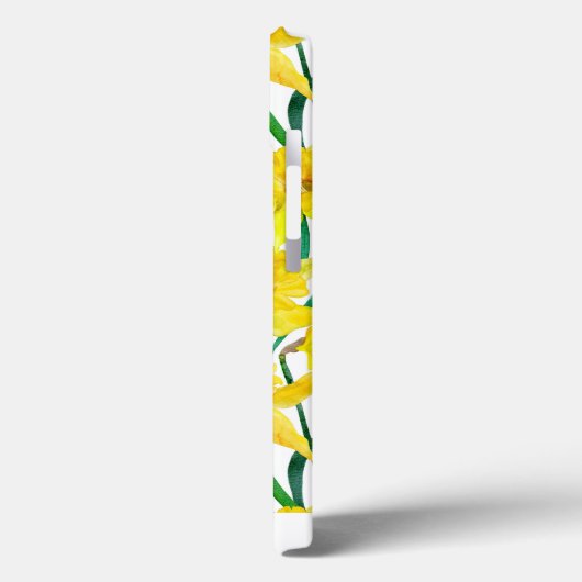 Custom Yellow Daffodil Muster Case-Mate iPhone Hülle (Rückseite / Links)