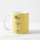 Custom Yellow Daisy April Individuelle Name Tasse (Links)