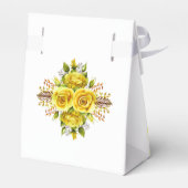 Custom Yellow Floral Herbst Hochzeitstag Jubiläum Geschenkschachtel (Rückseite)