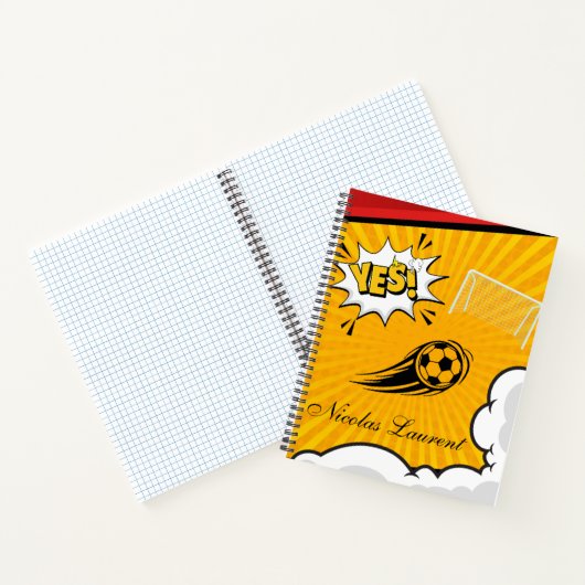 Custom Yellow Football Spiral Notebook Notizblock (Innenseite)
