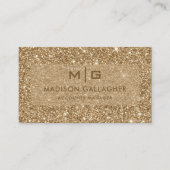 Custom Yellow Gold Glitzer Beruflich Visitenkarte (Vorderseite)