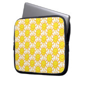 Custom Yellow Happy Face Sun Sunshine Muster Laptopschutzhülle (Vorderseite Links)