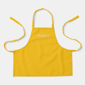 Custom Yellow Kids Apron – Personalized Name Apron Schürze (Vorderseite)