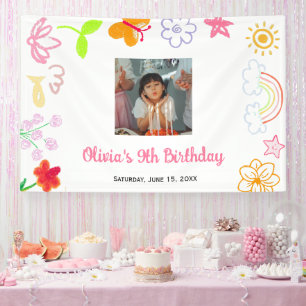 Custom Yellow Lila Birthday Banner