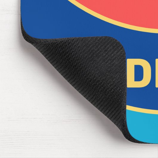 Custom Yellow Monogram on Colorful Mousepad (Ecke)