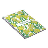 Custom Yellow Original Art Floral Design Notebook Notizblock (Rechte Seite)